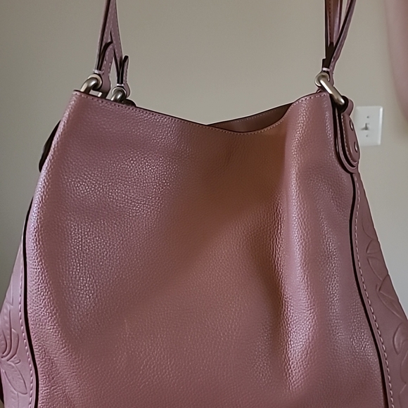 Edie Shoulder Bag with Tea Rose Tooling Mauve